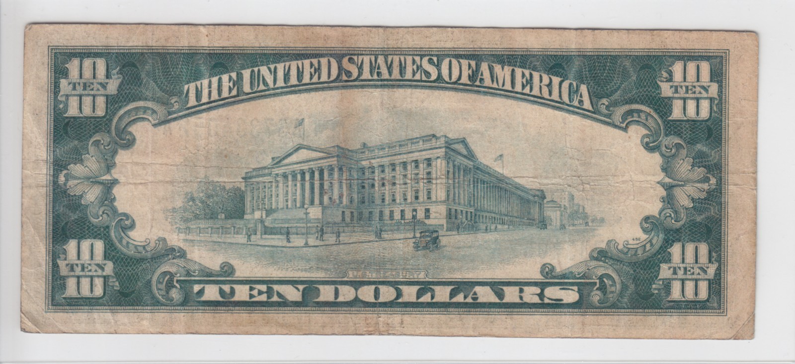 1934 $10 Silver Certificate Note FR#1701 A37334052A