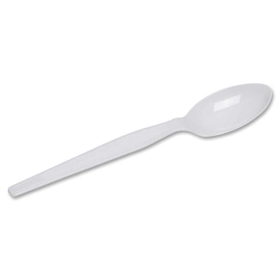 Dixie Heavy-duty Teaspoon - 100/box - Polystyrene - White (TH207)