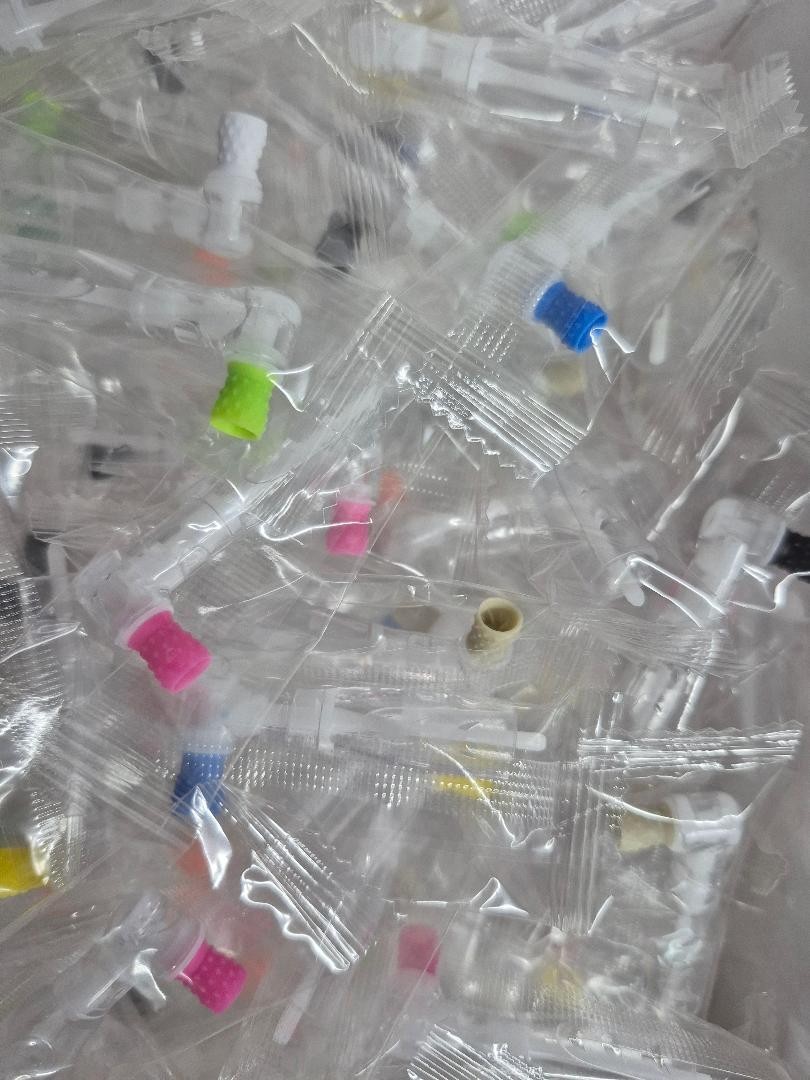 Dental Disposable Clear Prophy Turbine Assort Regular/Soft Color Cup  90° 100's