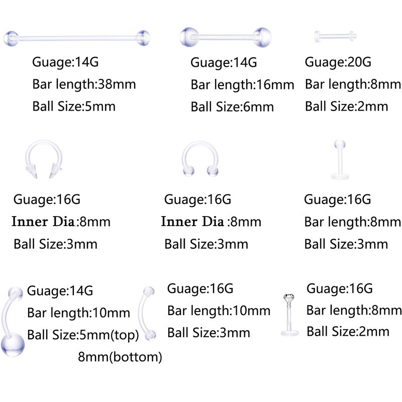 208PCS Professional Ear PIERCING GUN Body Nose Navel Tool Kit Set Jewelry USA