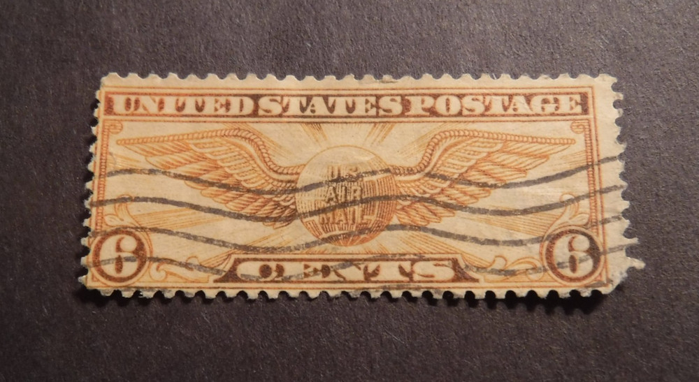 Scott#C19, 1934, 6 Cent, Winged Globe Air Mail , Used Stamp