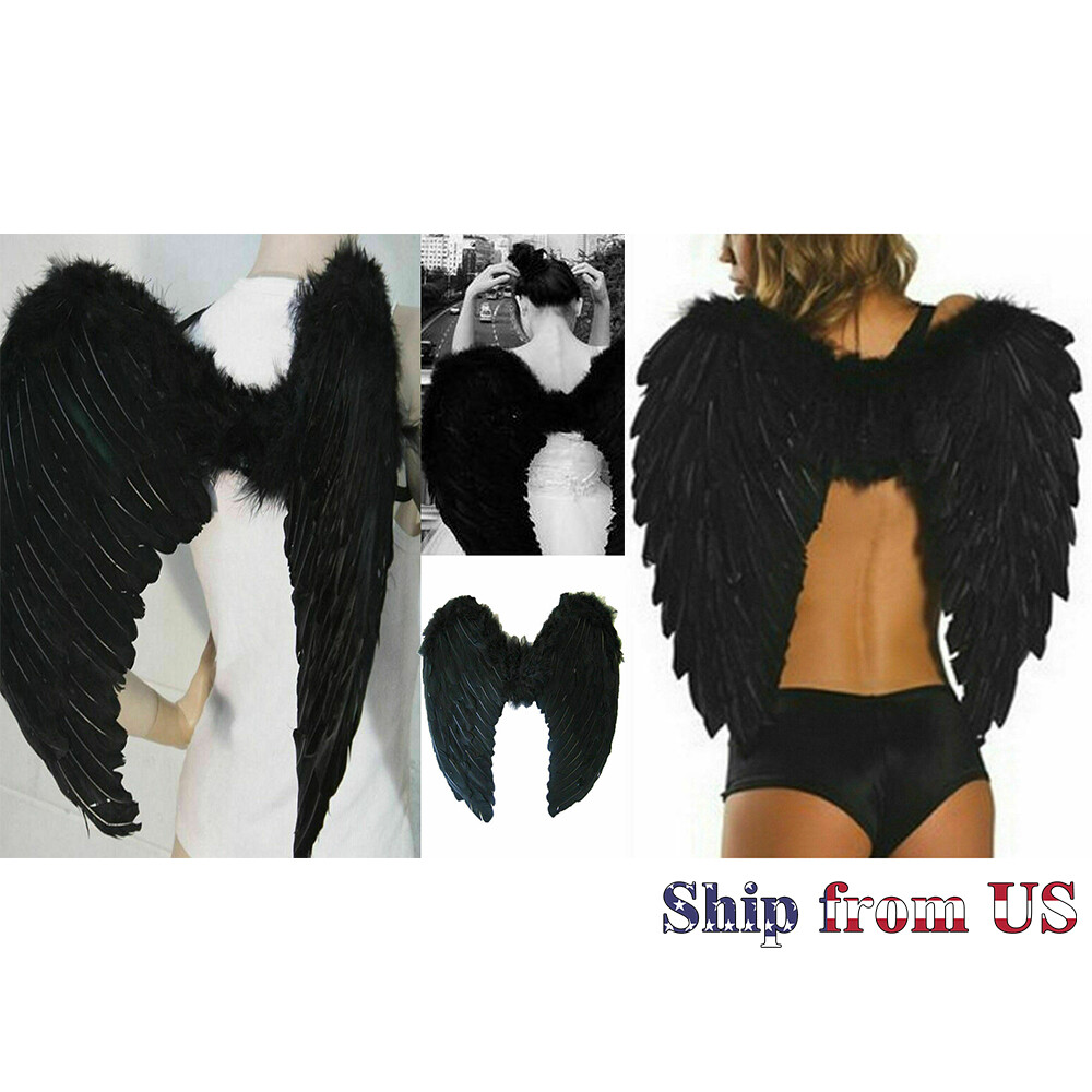 Angel Feather Large Wings Costume Cosplay Adult Fairy Dress Fashion Halloween