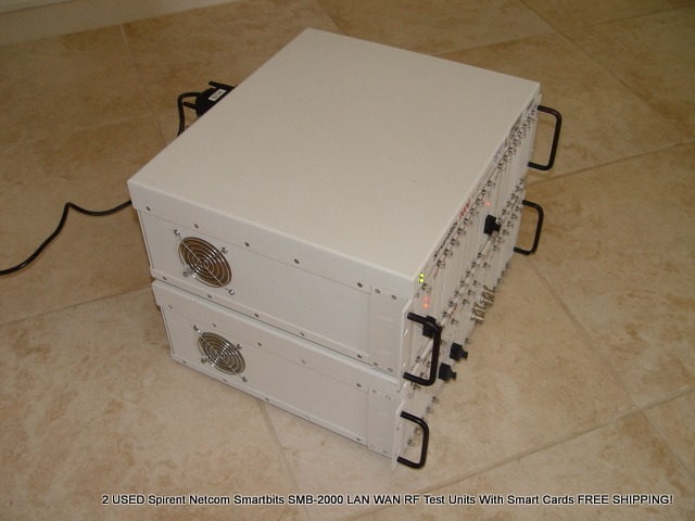 2 Spirent Netcom Smartbits SMB-2000 LAN WAN RF Test Units Smart Cards FREE SHIPP