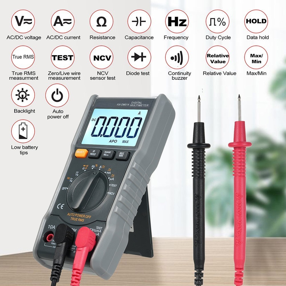 KM-DM01A 6000-Count Multifunctional Meter for Voltage Current and Diode Test