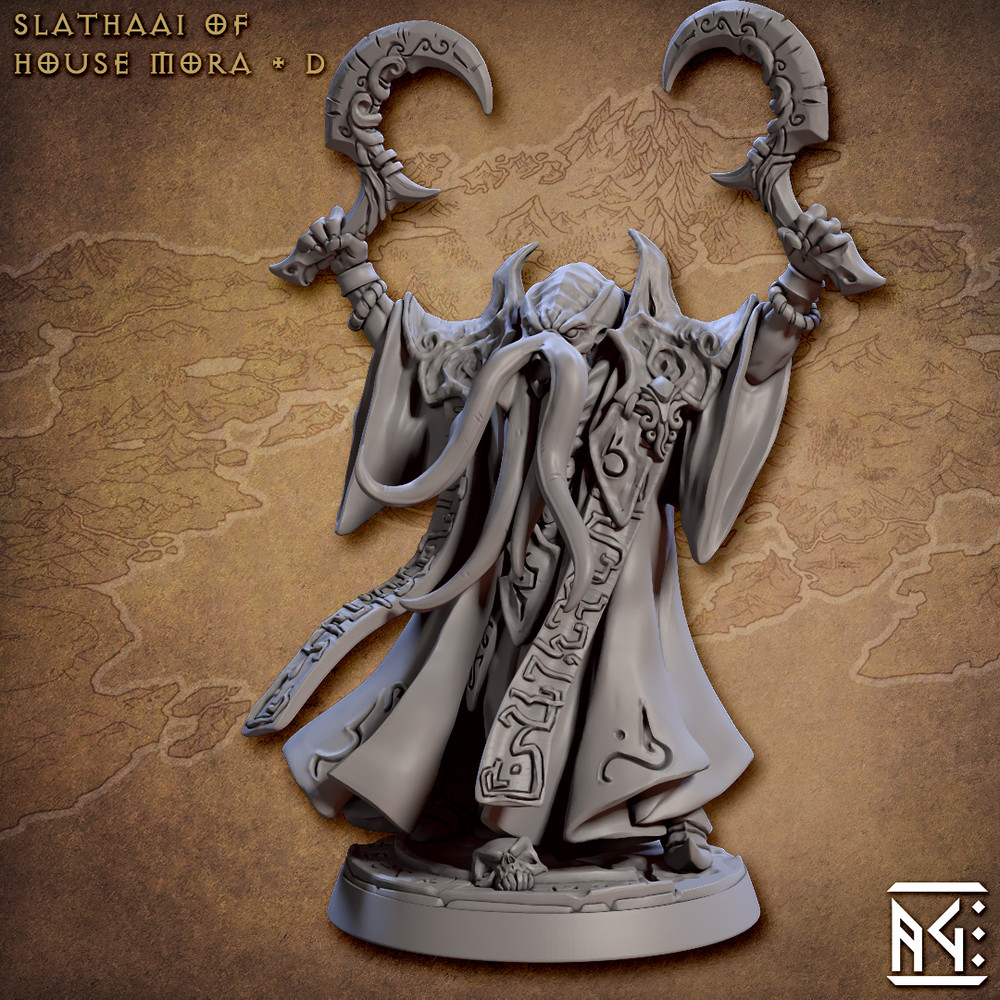 Mind Flayer D - Ilithid - Artisan Guild - Fantasy D&D Miniature