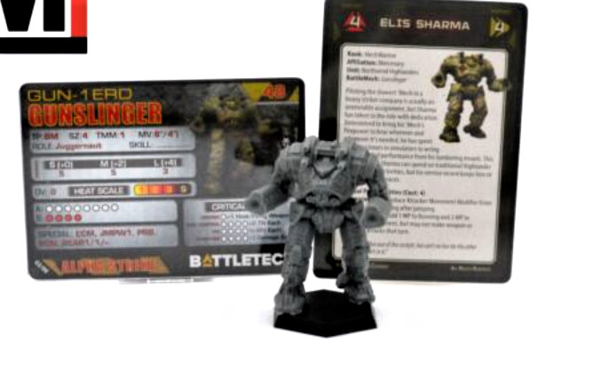 Battletech Gunslinger Mech + Alpha Cards Northwind Command Lance Mercenaries