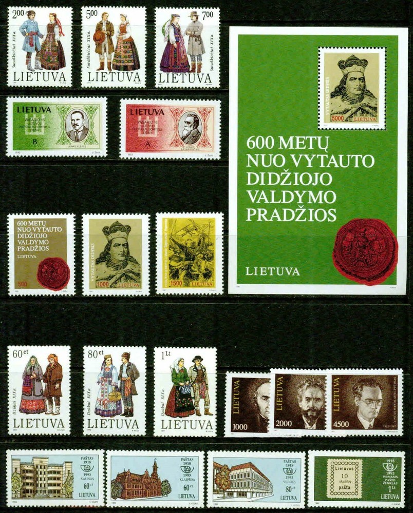 LITHUANIA-1992-1993 – COLLECTION  -VF**