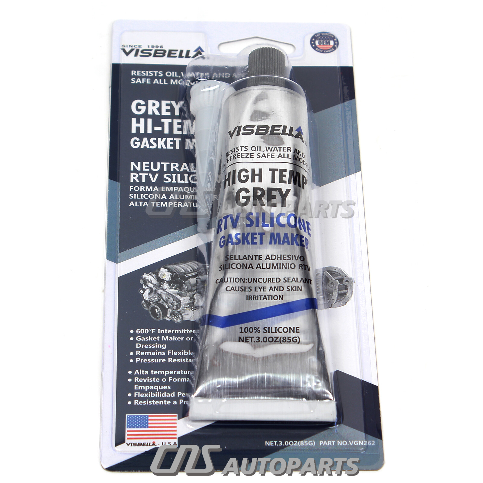 12 pcs High-Temp Grey RTV Silicone Gasket Maker VISBELLA Sealant for Valve cover