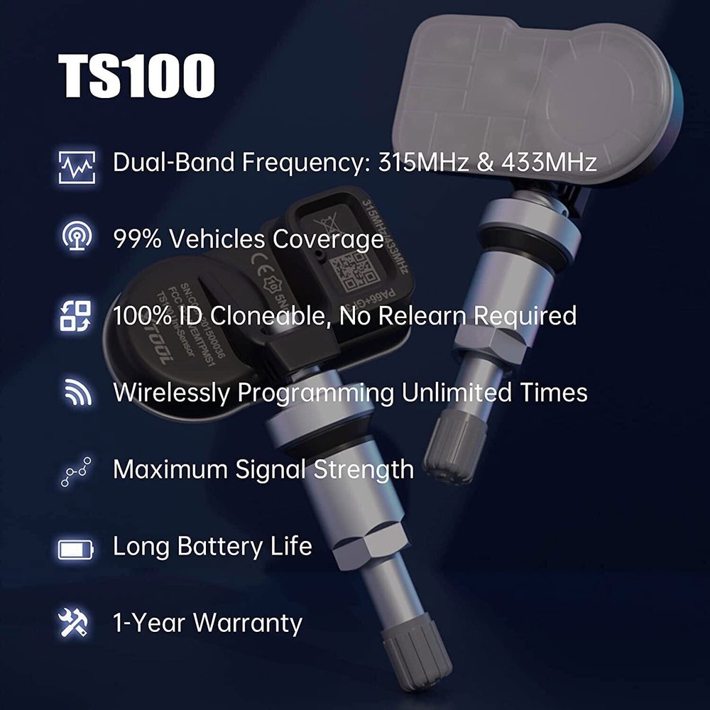XTOOL TP150 TPMS Program TS100*4 Relearn Reset Activate Universal Tire Sensor