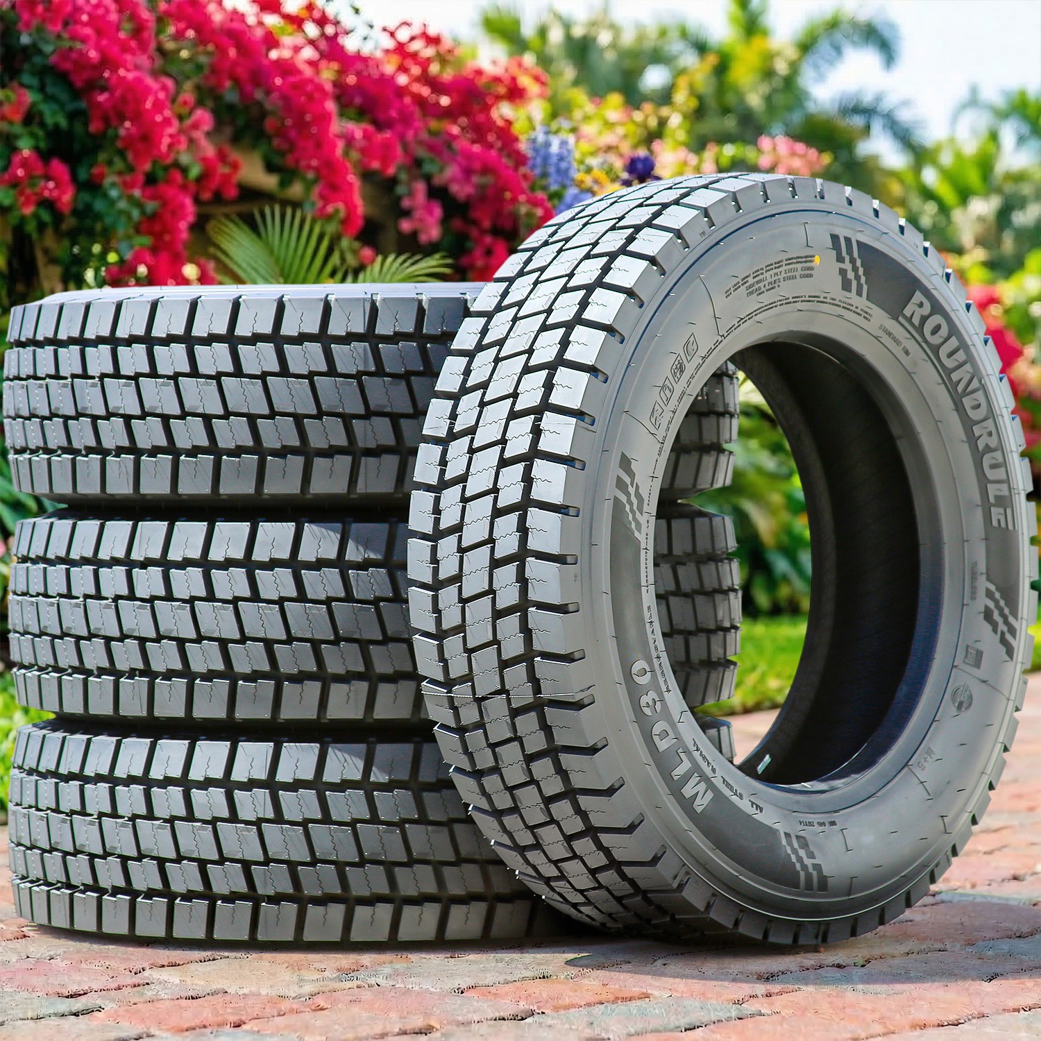 Tire Roundrule MLD30 All Steel 245/70R19.5 Load H 16 Ply Drive Commercial