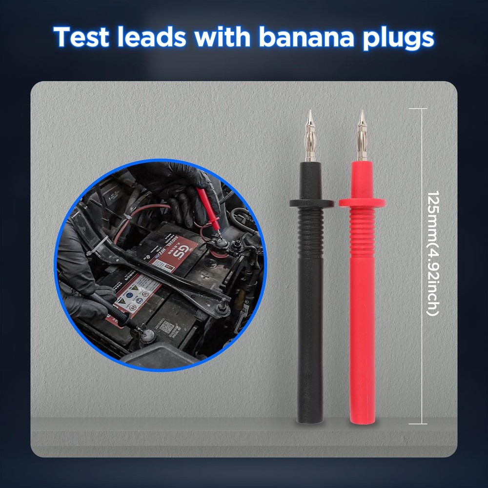 48PCS Silicone Multimeter Test Leads Kit with Replaceable Wire Piercing Probe...