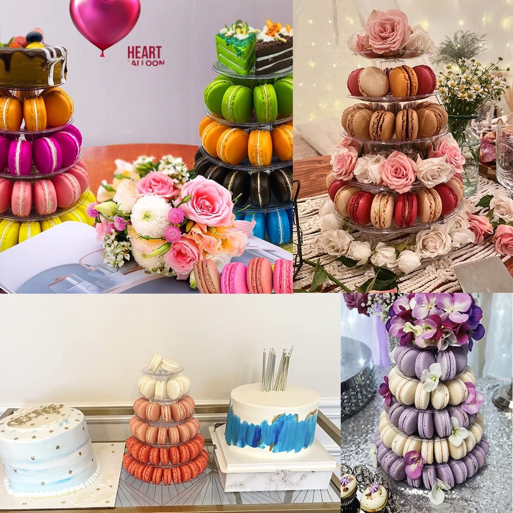 6 Tier Macaron Tower Stand Round Dessert Display Rack