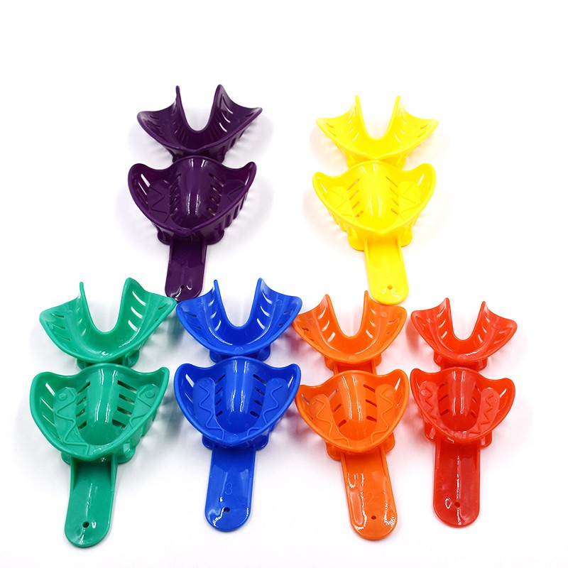 1 Set Dental 6 Different Sizes Impression Plastic Assorted Kit Upper/Lower Trays