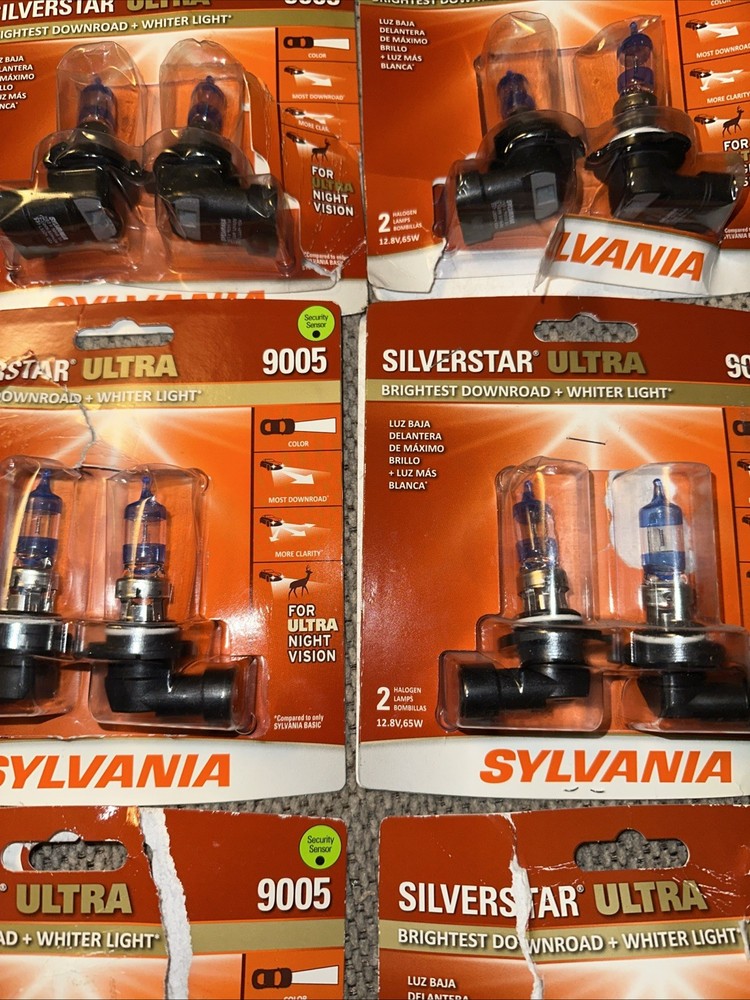 SYLVANIA 9005 SilverStar Ultra High Performance Halogen Headlight Bulb, 2 Bulbs