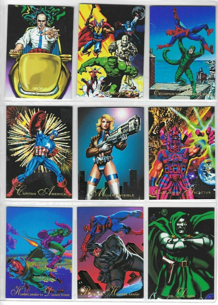 1995 Marvel Pepsicards Binder + Full Set Basic + Specials + Holograms Reprint #1