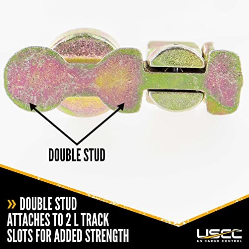 L Track Double Stud Fitting with Bolt Thread, Use with L Track Rails in Your
