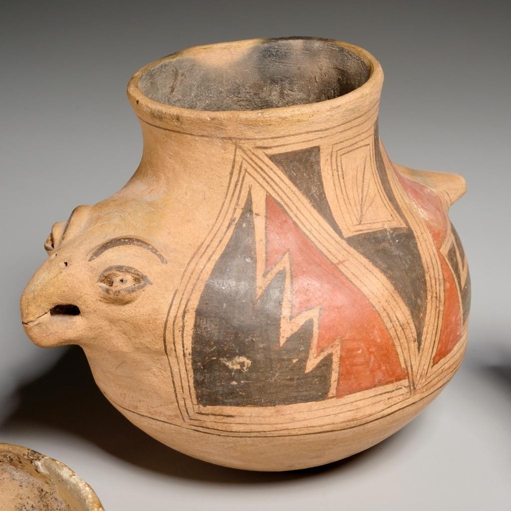 Native American & Mexican Pottery Vessels 19th/20th C Wedding Vase Jar (3pc)