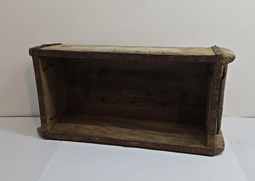 Vintage Wooden Brick Mold Rustic Farmhouse Cabin Decor Man Cave Wood Box Shelf