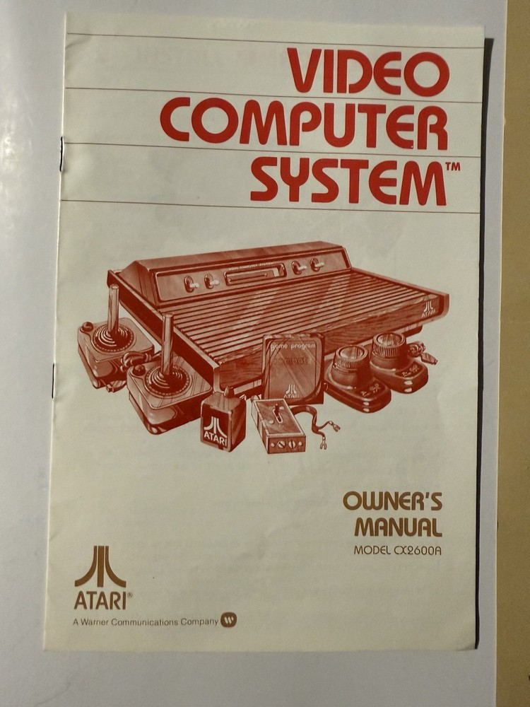 Atari Owner's Manual Model CX2600A Video Computer System Instruction Book