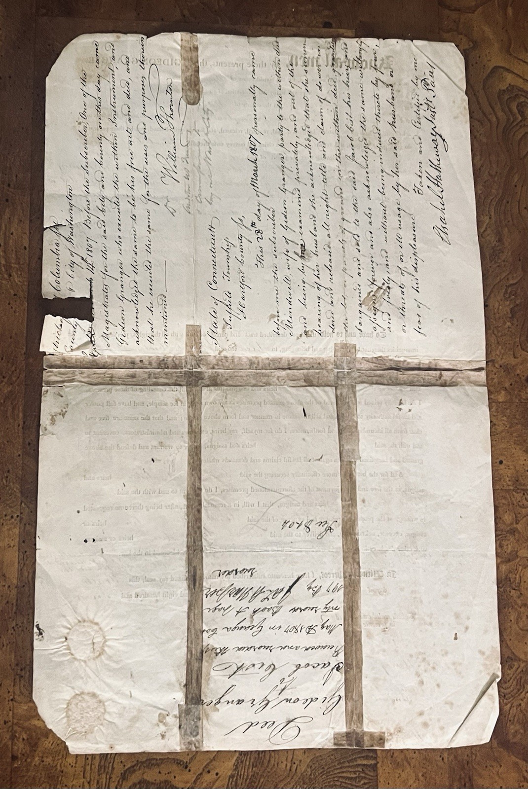 1808 Deed, District of Columbia, Signed By Gideon Granger & Dr. William Thornton