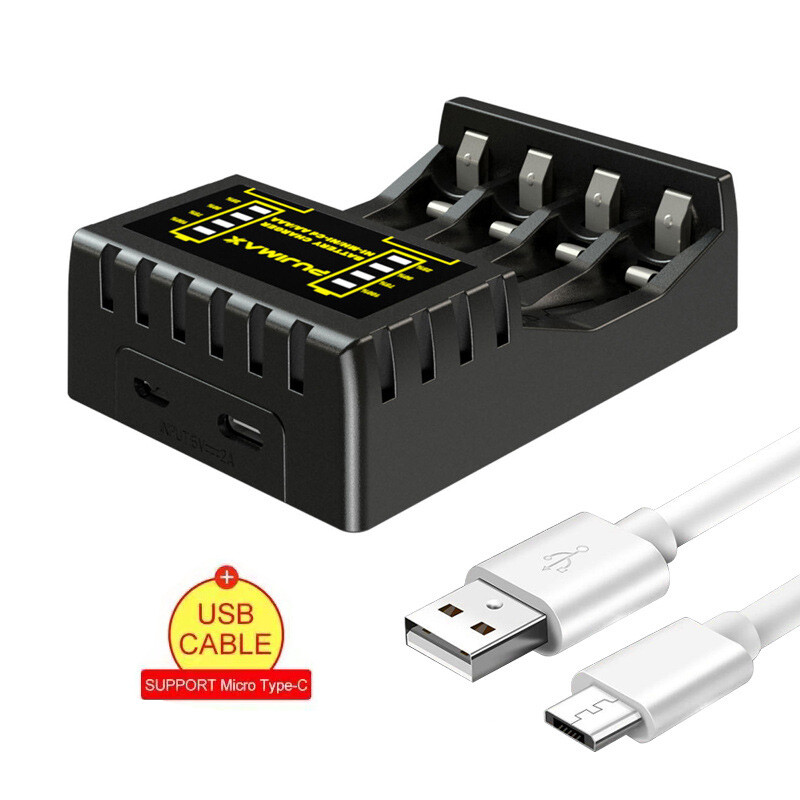 Intelligent Battery Charger 4 Slot For AA AAA NI-CD NI-MH Rechargeable Batteries