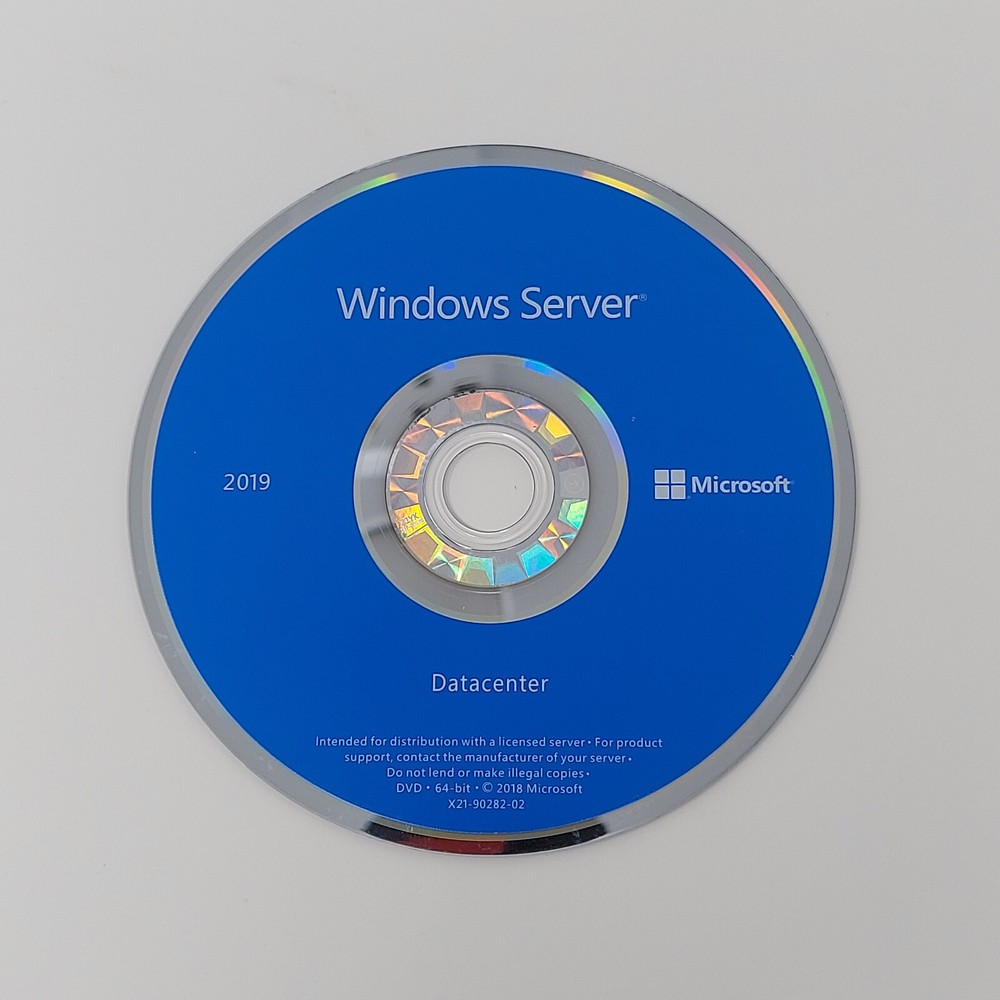 Windows Server 2019 Datacenter 16-Core x64 bit DVD Kit & HHD