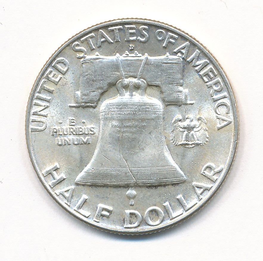 1957 D FRANKLIN SILVER HALF DOLLAR
