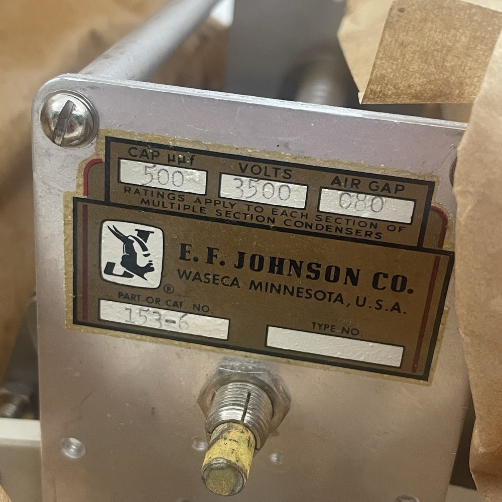 NOS E. F. Johnson 153-6 Variable Capacitor 36 - 469 MMF Single Section