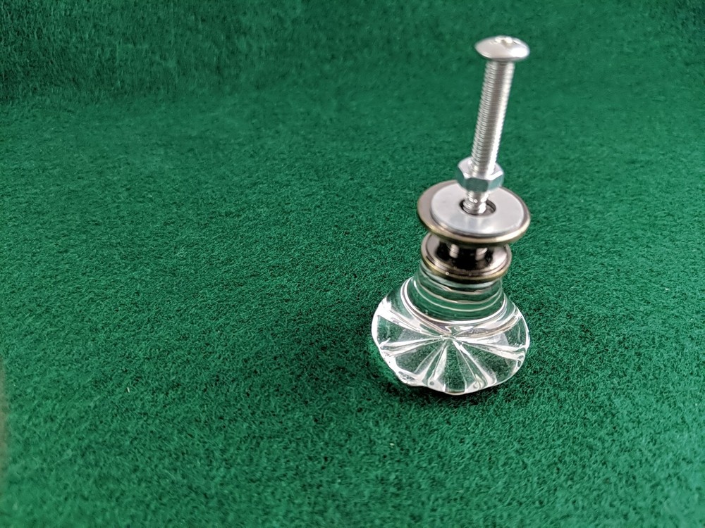 6 Clear Glass Flower Drawer Pulls Rustic Farmhouse Decor