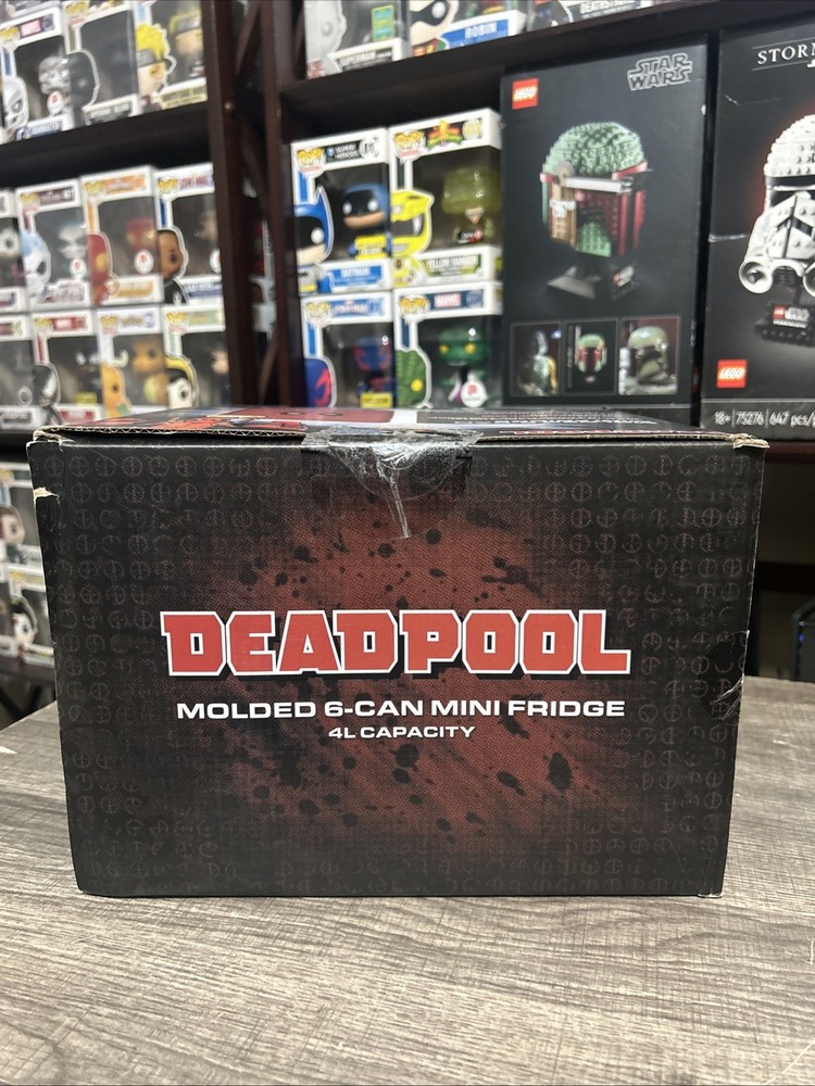 Marvel Deadpool Mini Fridge 6-Can 4L Capacity Sealed Never Opened