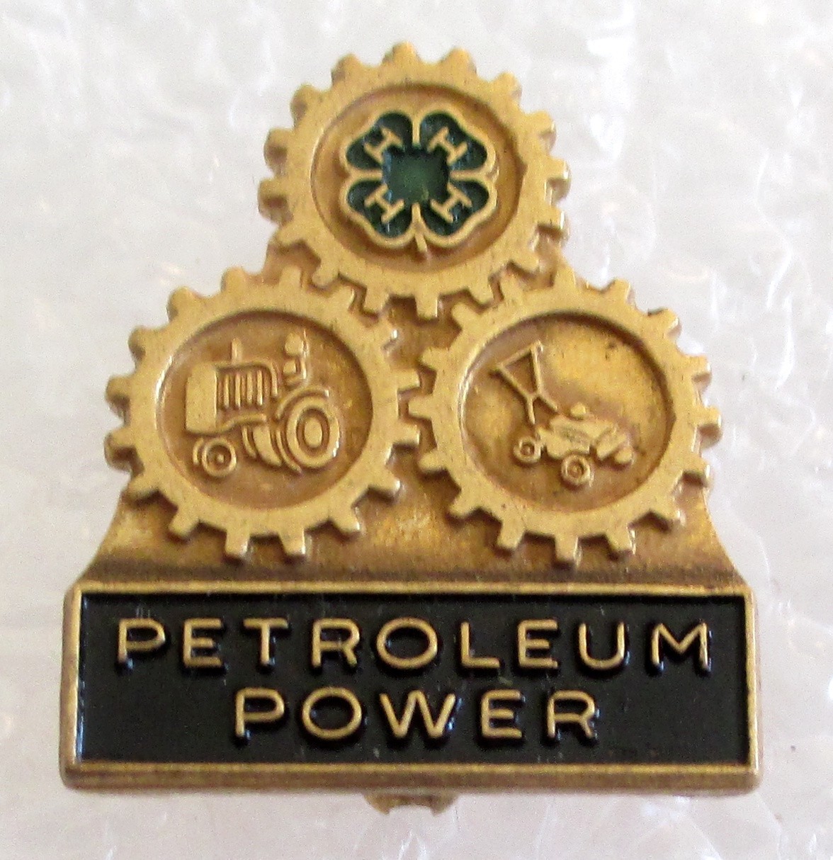 Vintage 4-H 4H Club PETROLEUM POWER Pin - Amoco Foundation Tractor Lawn Mower