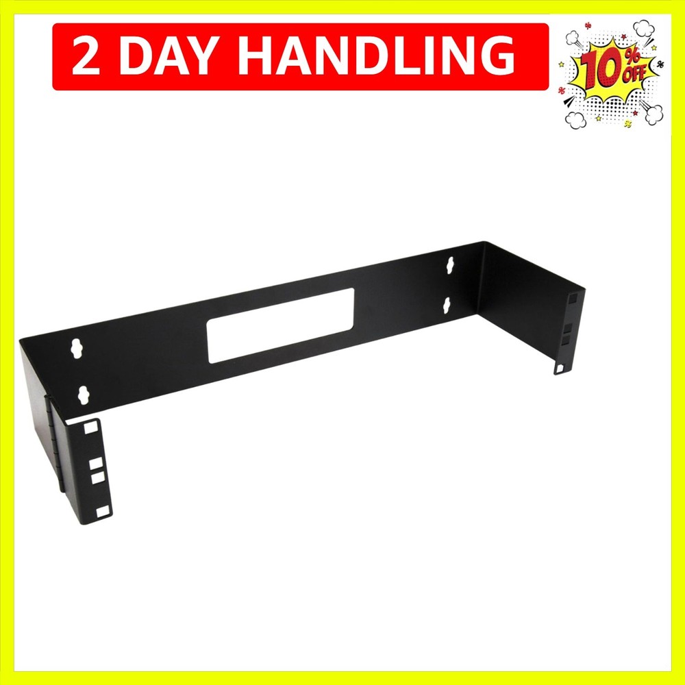 2U Hinged Wall Mount Patch Panel Bracket - 6 inch Deep - 19" Patch Panel Swin...