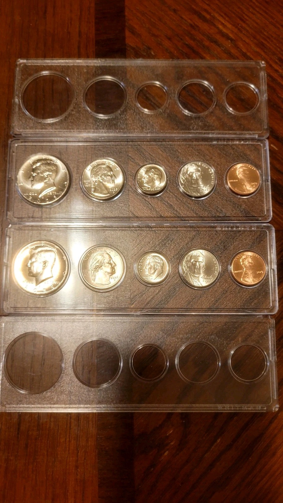 2025 P&D Brilliant Uncirculated Mint Sets 5 Coins Per Mint Whitman Holder