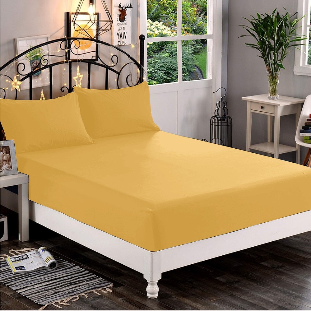 Soft Bedding 1000 - 1200 Thread Count Egyptian Cotton Gold Solid Select Item