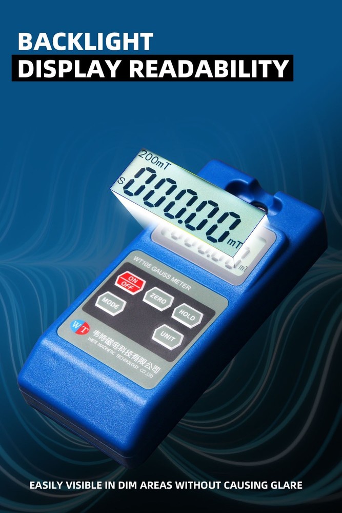 Gauss Meter Handheld Tesla MeterPermanent Magnet Teslameter 5%Accuracy