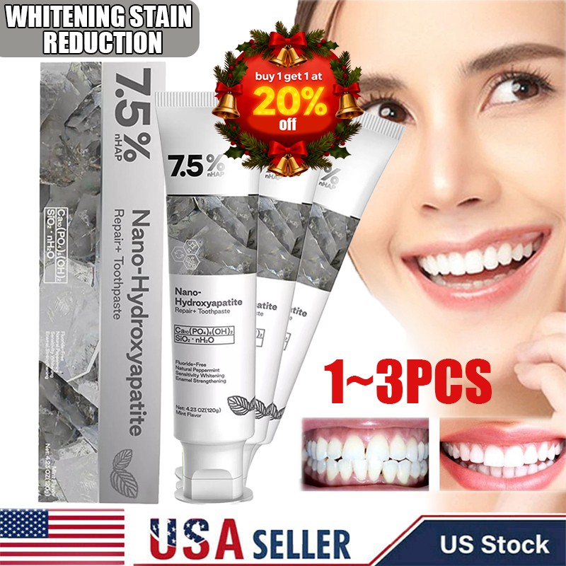 7.5% Hydroxyapatite Toothpaste Remove Yellow Tooth Stains For Sensitive Teeth