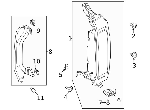 Genuine GM Tail Light Bracket 85133591