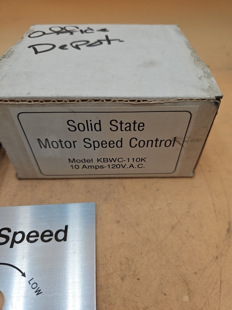 KB Electronics KBWC-110K Solid State Motor Speed Control Model 10 Amp 120 V