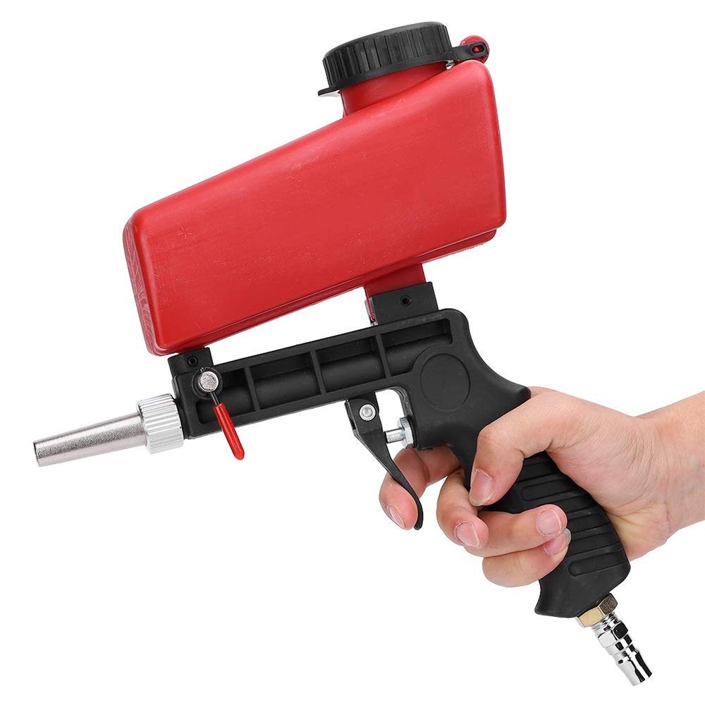 Portable Adjustable Sand Gun Kit for Blasting Projects, Remove Paint, Grime o...