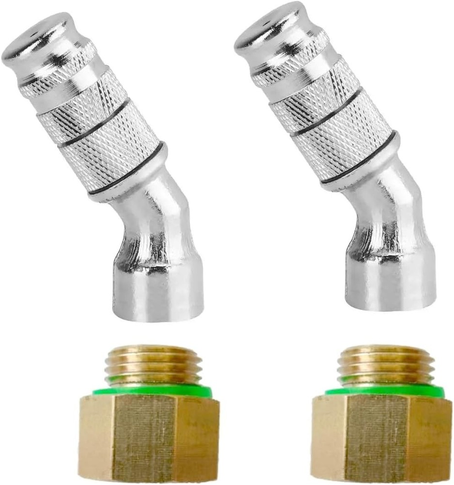 Adjustable Sprayer Nozzle Tips 2 Sets High Pressure Misting Spray Silver