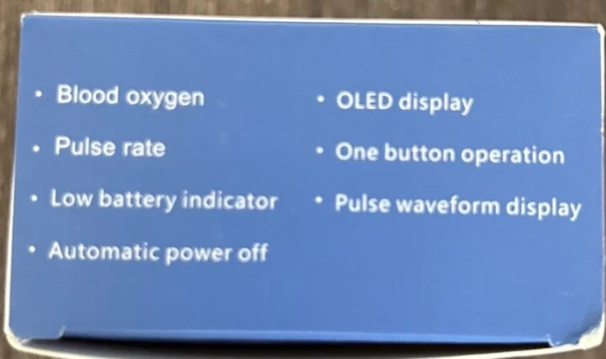 Oxysmart Fingertip Oximeter One Button Operation OLED Display Pulse Waveform