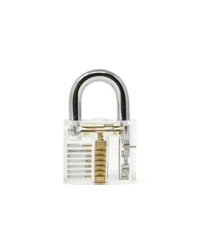 Transparent Practice Lock Training Kit 15 PCS Visible Padlock Beginner Learning