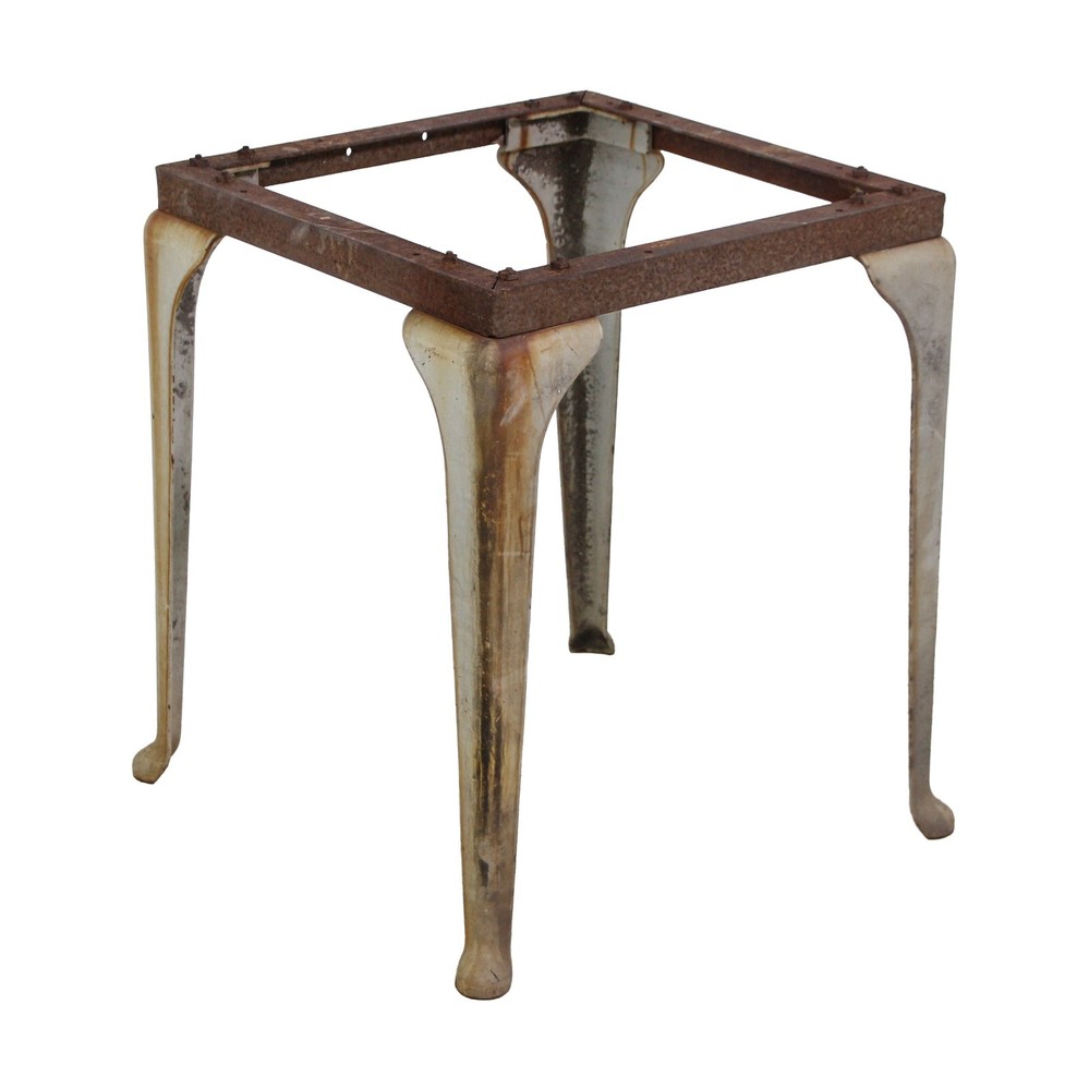 Cast Iron & Enameled Steel Table Frame