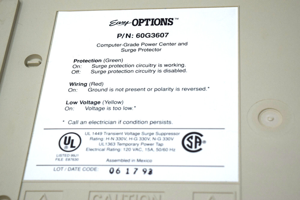 Easy Options Surge Protector Command Console
