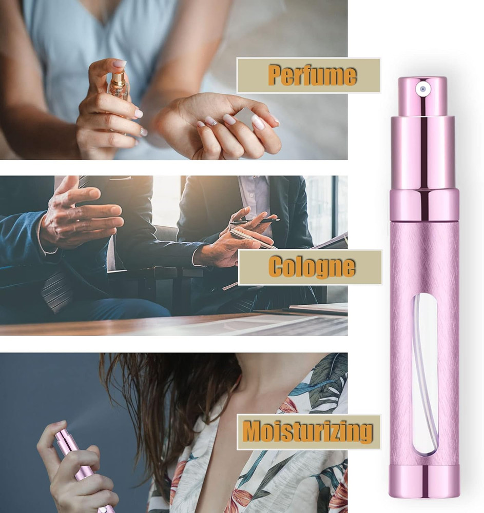 12Ml Portable Mini Perfume Atomizer(6 Pcs)，Refilable Small Spray Bottle for Trav