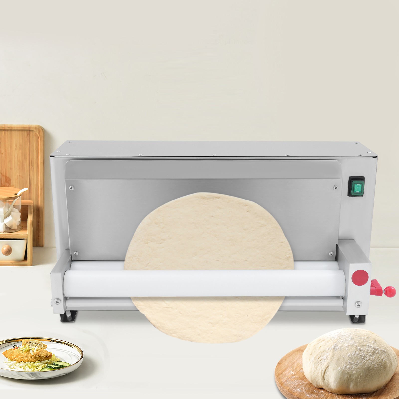 3-18" Commercial Electric Pizza Dough Roller Sheeter Pastry Press Making Machine