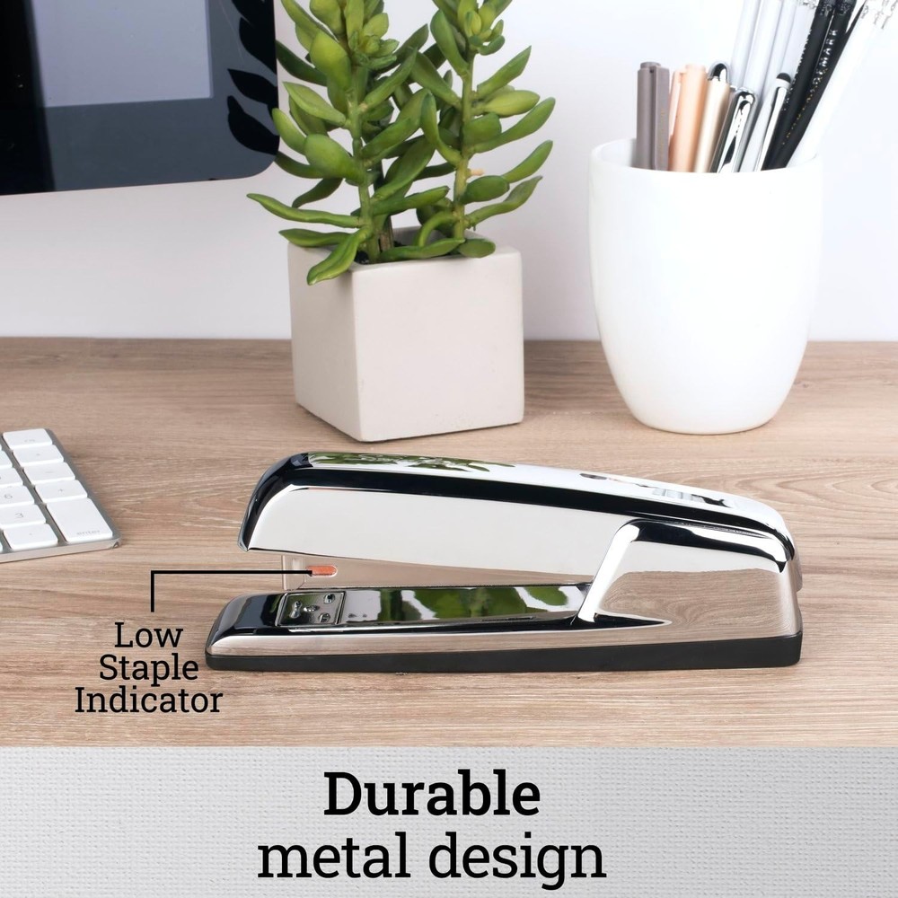 Classic All-Metal Chrome Stapler