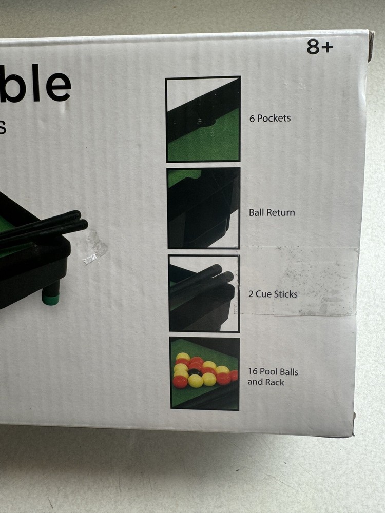 Mini Pool Table Set Portable Small Tabletop Billiards Game