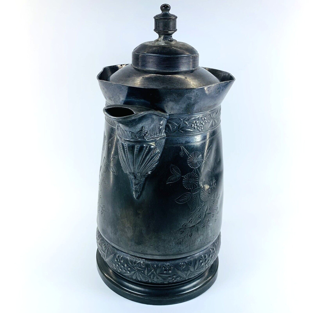 Antique Simpson Hall Miller Silver Plated Water Pitcher Jug. #387
