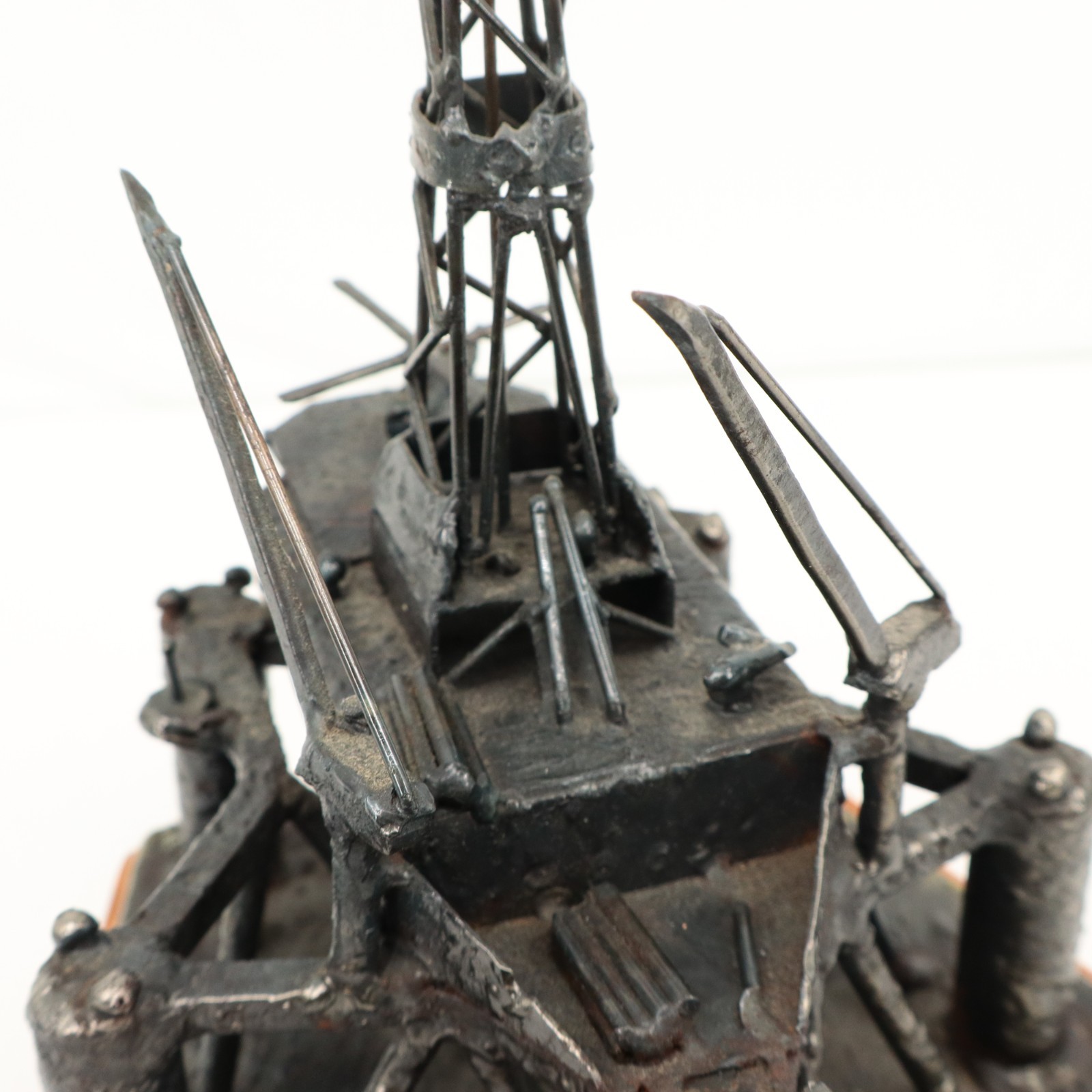 1975 Carl Andersen Deep Sea Saga Oil Rig Model, Norway, Bronze/Wood